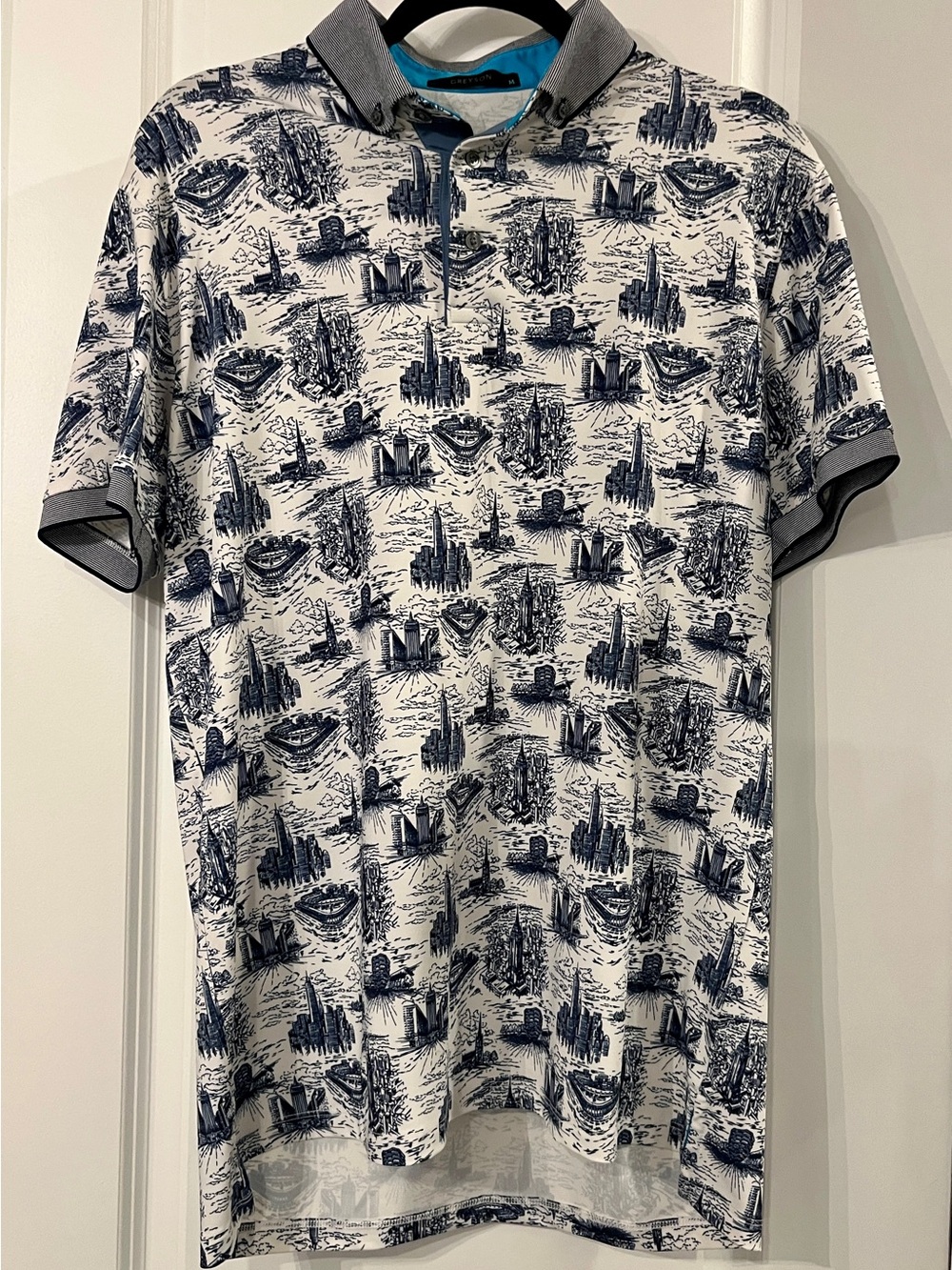 Greyson New York City Landmarks Short Sleeve Polo